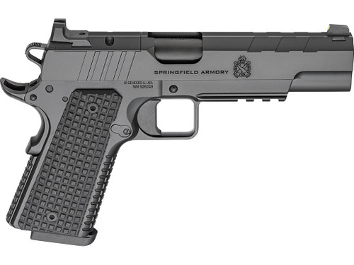 Springfield Armory PX9229LAOS 1911 Emissary 9mm 9+1 5" Stainless Steel Barrel Optic Ready Black Carbon Steel Slide VZ Grips Thin-Line G10 Grip