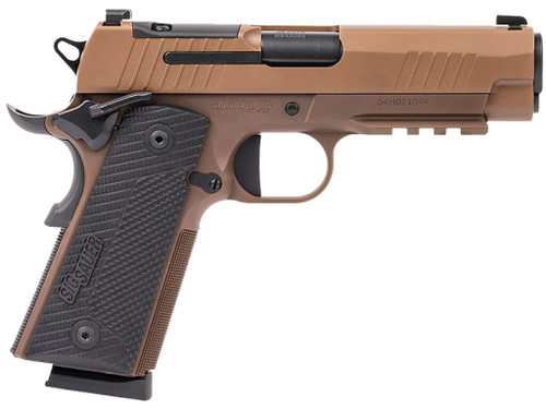 Sig Sauer 1911XCA45CXR3 1911 XCarry 45 ACP 8rd 5.75" Black DLC Coyote PVD Optic Ready Stainless Steel Slide Coyote PVD Black G10 Grip