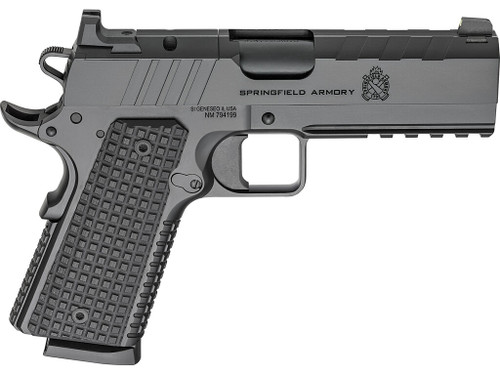 Springfield Armory PX9228LAOS 1911 Emissary 45 ACP 8+1 4.25" Stainless Steel Barrel Optic Ready Black Carbon Steel Slide VZ Grips Thin-Line G10 Grip