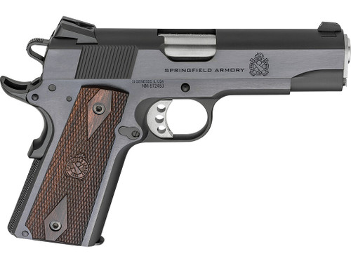 Springfield Armory PX9418 1911 Garrison 45 ACP 7+1 4.25" Stainless Match Grade Barrel, Blued Serrated Carbon Steel Slide & Frame w/Beavertail, Thinline Wood Grip