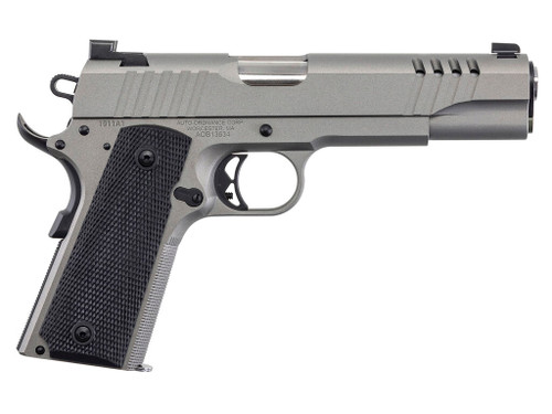 Auto-Ordnance 1911TCAC6N 1911 A1 45 ACP 7+1 5" Savage Silver Cerakoate, Serrated/Ported Slide, Black Rubber Grips, TruGlo Night Sights