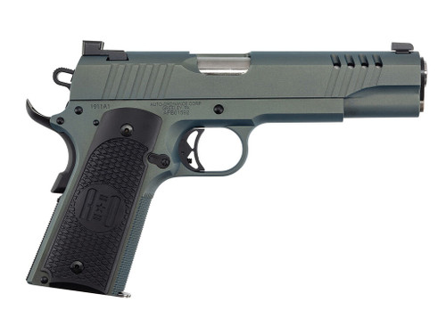 Auto-Ordnance 1911TCAC7 1911 45 ACP 7+1 5" Stainless Steel Barrel, Serrated Stainless Steel Slide, Northern Lights Cerakote Steel Frame w/Beavertail, Armor Black Cerakote Engraved Aluminum Grip