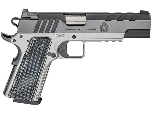 Springfield Armory PX9219L 1911 Emissary 9mm Luger 5" 9+1 Stainless Steel Frame Blued Carbon Steel with Tri-Top Cut Slide Black VZ Thin-Line G10 Grip Fiber Optic Front Sight Includes 2 Mags