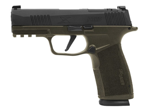 Sig Sauer 365XCA-9-BXR3-FS P365 XMacro Fortunate Son 9mm Luger 17+1 3.70" Black DLC Barrel, Black Nitron Stainless Steel Optic Ready/Serrated Slide, OD Green Cerakote Stainless Steel Frame w/Beavertai