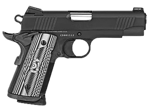 Colt Mfg O9842CCU 1911 Commander Combat Unit 9mm Luger 4.25" 9+1 Black PVD Black PVD Stainless Steel Slide Checkered & Scalloped Gray G10 Grip