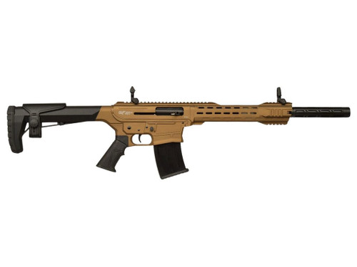 Gforce Arms GF2512BNZ GF25 12 Gauge Semi-Auto 3" 5+1 20" Bronze Cerakote Spiral Threaded Barrel, Bronze Cerakote Picatinny Rail Aluminum Receiver, Adjustable Black Synthetic Stock w/Black Rubber Grip