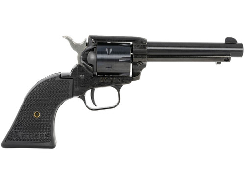 Heritage Mfg RR22B4PG Rough Rider 22 LR 6 Shot, 4.75" Black Steel Barrel, Black Cerakote Zinc Alloy Frame, Black Cerakote Cylinder, Black Polymer Grip, Hammer/Thumb Safety, Exposed Hammer
