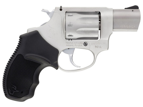 Taurus 2942029UL 942 Ultra-Lite 22 LR 8rd 2" Matte Stainless Finish Barrel, Matte Stainless Finish Cylinder, Stainless Anodized Finish Aluminum Frame & Finger Grooved Black Polymer Grip
