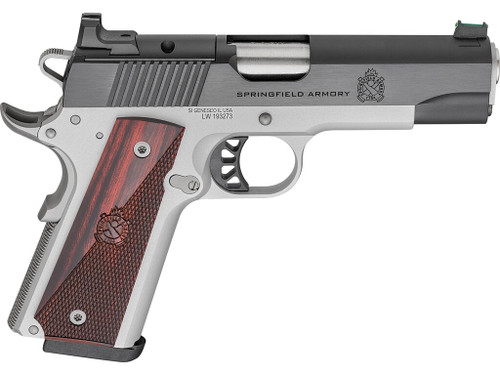Springfield Armory PX9117LAOS 1911 Ronin 9mm 9+1 4.25" Stainless Steel Barrel Optic Ready Blued Slide Crossed Cannons Checkered Grip