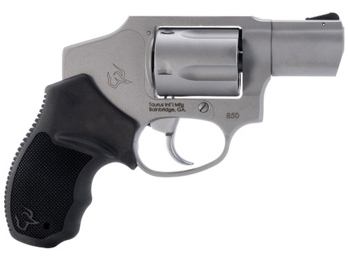 Taurus 2-850129 850 Small 38 Special 5 Shot 2" Matte Stainless Steel Barrel & Cylinder, Matte Stainless Steel Frame, Black Rubber Grip, Transfer Bar Safety, Concealed Hammer