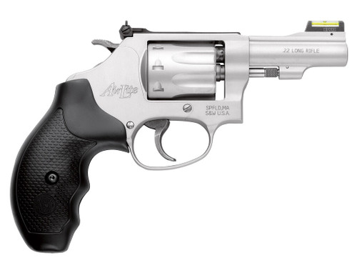 Smith & Wesson 160221 Model 317 Kit Gun *CA Compliant 22 LR 8 Shot 3" Stainless Steel Barrel, Aluminum Alloy Cylinder & J-Frame, HiViz Fiber Optic Green Front/Adjustable Rear Sights, Synthetic Grip