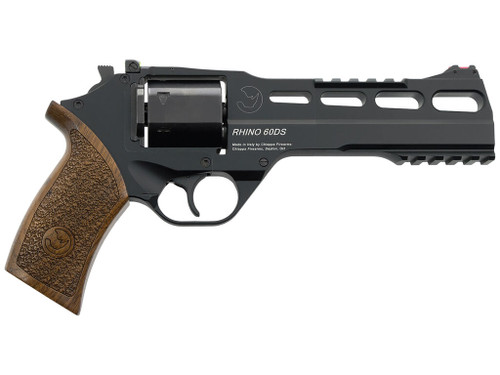 Chiappa Firearms CF340343 Rhino 60DS *CA Compliant 10mm Auto 6 Shot 6" Black Anodized Picatinny Rail/Vent Rib Barrel, Black Cylinder, Black Anodized Aluminum Frame w/Picatinny Rail, Walnut Grip