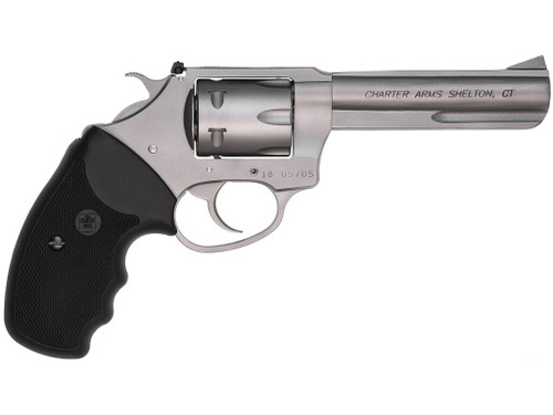 Charter Arms 72342 Pathfinder Target 22 Mag, 8rd 4.20" Matte Stainless Steel Barrel & Cylinder, Anodized Aluminum Frame w/Black Finger Grooved Rubber Grip, Exposed Hammer
