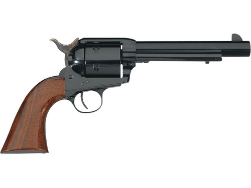 Taylors & Company 550428 1873 Cattleman 44 Rem Mag Caliber with 6" Barrel, 6rd Capacity Cylinder, Overall Blued Finish Steel & Walnut Army Size Grip
