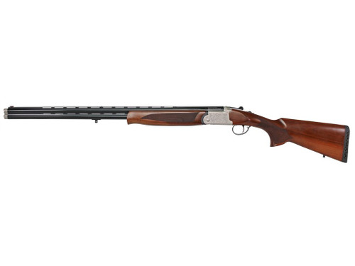 Iver Johnson Arms IJ600410LW28S IJ600 Lightweight Full Size 410 Gauge Break Open 3" 2rd 28" Black Over/Under Vent Rib Barrel, Silver Engraved Aluminum Receiver, Fixed Walnut Wood Stock, Ambidextrous