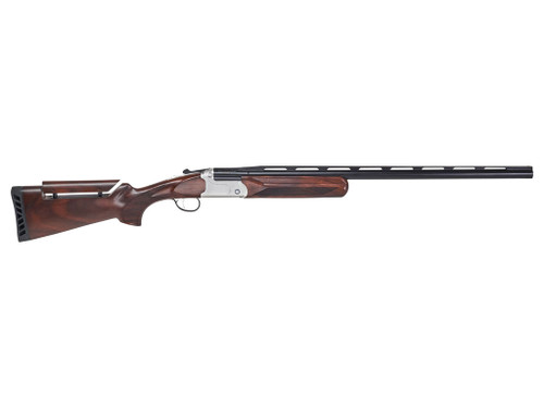 Stevens 23222 555 Trap 12 Gauge 3" 1rd 30" Vent Rib Barrel, Silver Aluminum Receiver, Turkish Walnut Fixed Adjustable Comb Stock Ambidextrous