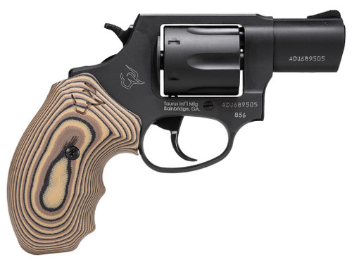 Taurus 2-85621VZ19 856 Small 38 Special 6 Shot 2" Matte Black Carbon Steel Barrel, Cylinder & Frame, Brown VZ Cyclone Grip, Transfer Bar Safety, Exposed Hammer