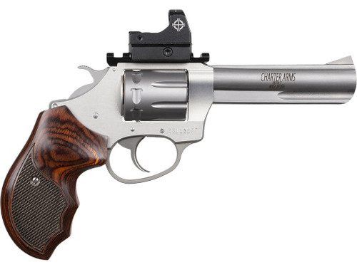 Charter Arms 72245 Target Pathfinder 22 LR 8 Shot, 4.20" Anodized Stainless Steel Barrel & Cylinder, Stainless Aluminum Frame, Rosewood Grip, Sightmark Micro Optic