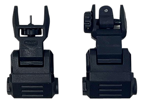 NcStar VG166 Picatinny Low Profile Front and Rear Sight Set Black Polymer