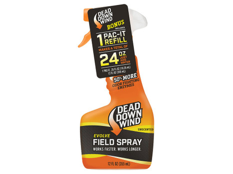 Dead Down Wind 1312418 Evolve Field Spray Pac-It Combo Odor Eliminator Unscented Scent 24 oz Trigger Spray