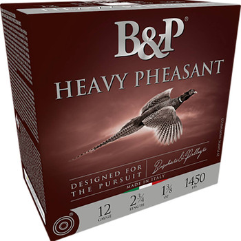 B&p Ammunition 123B58H4 Heavy Pheasant  12Gauge 3" 1 5/8oz 4Shot 25 Per Box/10 Case UPC: 878122005766