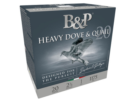 B&P Ammunition 20BD8 Heavy Dove & Quail 20Gauge 2.75" 1oz 8Shot 25 Per Box/10 Case