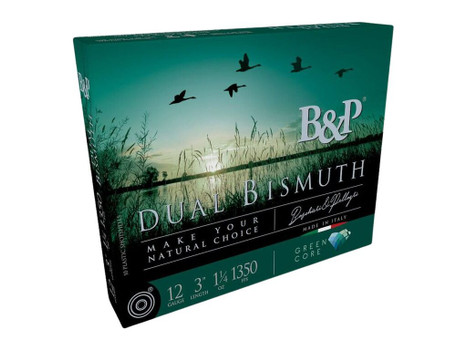 B&p Ammunition 12B4DB43 Dual Bismuth 12Gauge 3" 1 1/4oz Bismuth 3/4Shot 10 Per Box/10 Case