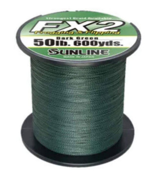 FX2 BRAID 600 YD DARK GREEN 60 LB. UPC: 881879080733