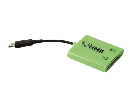 HME HMESDCRIOS Memory Card Reader iOS Fits iPhone/iPad Up To 256GB Black/Green