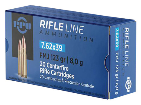 TR&Z PP739F Metric Rifle Rifle Line 7.62x39mm 123 gr Full Metal Jacket 20 Per Box/ 50 Case