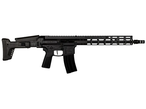Global Ordnance LLC 197892003216 Monolithic 5.56 NATO 16" Barrel, Keymod Handguard, Modular Black Stock, Black Polymer Grip