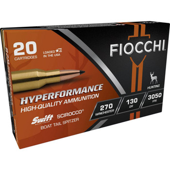 Fiocchi Hyperformance Hunt 270 Win. 130 Grain SCIROCCO Case of 200