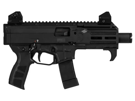 CZ-USA 91430 Scorpion 3+ Micro 9mm Luger 20+1 4.20" Black Polycoat Threaded Barrel, M-LOK Handguard, Picatinny Rail Receiver, Black Polymer Frame, Black Polymer Grip, Ambidextrous