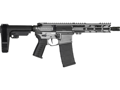 CMMG 30AF20ATNG Banshee Mk4 300 Blackout 30+1 8" Black Nitride Threaded Barrel, M-LOK Handguard, Tungsten Cerakote Aluminum Receiver w/Picatinny Rail, Black Polymer CMMG RipBrace, CMMG Zeroed Grip