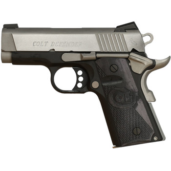 Colt 1911 Defender Pistol 45 ACP 3 in. Cerakote Titanium/Blue 7 rd.