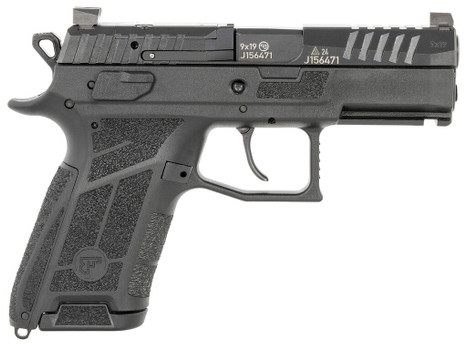CZ-USA 91660 P-09 C Nocturne Compact 9mm Luger 15+1 3.74" Black Steel Barrel, Black Optic Cut/Serrated Steel Slide, Black Polymer Frame w/Picatinny Rail, Textured Grip