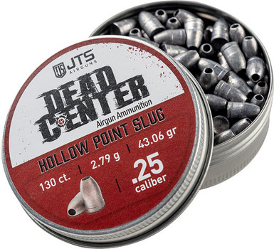 HOLLOW POINT 43.06 GR 130CTJTS DEAD CENTER SLUGS 25 CAL 