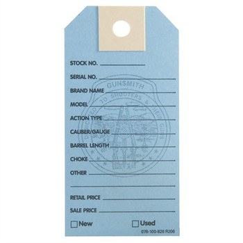 GUN PRICE TAGS, LIGHT BLUE, 1000 PACK