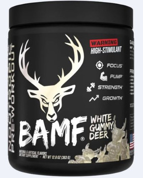WHITE GUMMY DEER 30 SERVINGSBUCKED UP PRE-WORKOUT BAMF 