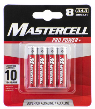 MASTERCELL ALKALINE AAA 8 BATTERIES