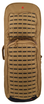 Advance Warrior Solutions FR28RBPTN/BL Frame  28" L Backpack with Side Handle, Tan Polyester for Tactical Rifle, Molle Front                                                                            