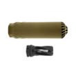 Huxwrx Flow 6k Suppressor Kit 5/8x24 FDE with Flash Hider