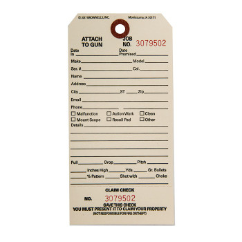 CC-1 SINGLE STUB CLAIM CHECKS 500 PACK