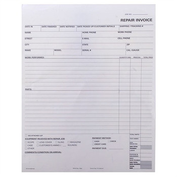 REPAIR INVOICE 2-PART FORMS 500 PACK