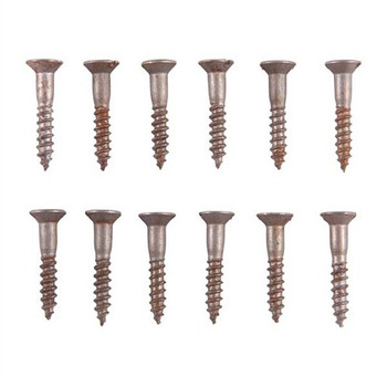 4X5/8'' STEEL FLAT HEAD WOOD SCREWS BLUED 12 PACK