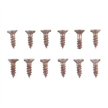 4X3/8'' STEEL FLAT HEAD WOOD SCREWS BLUED 12 PACK