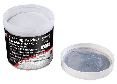 Thompson Center Arms, LLC 9036R Cleaning Patches  Muzzleloader 2.50" Cotton 100Ct                                                                                                                       