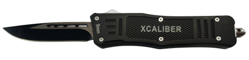 Xcaliber Knife Company  9mm  Medium 3.25" OTF Drop Point 440C SS Blade, 4.64" Steel Handle                                                                                                              