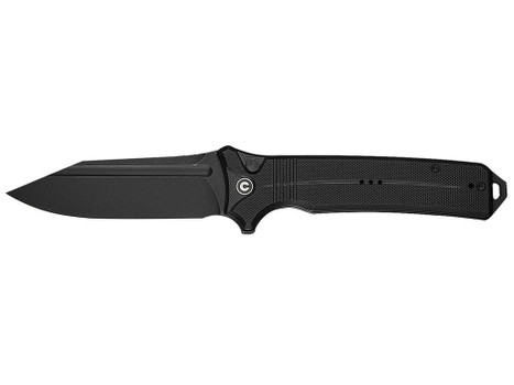 Civivi Knives C23080-1 Neurohaptic EDC 3.74" Folding Clip Point Plain Black Stonewashed Nitro-V Steel Blade, Black Textured G10 Handle