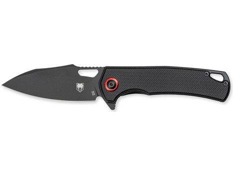 CobraTec Knives CTWOLVERINEG10 Wolverine 3.13" Folding Drop Point Plain Black Stonewashed D2 Steel Blade, 4.25" Black Textured G10 Scales Handle